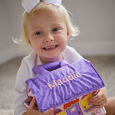 soft pink and purple fabric Bunny House by Pockets of Learning